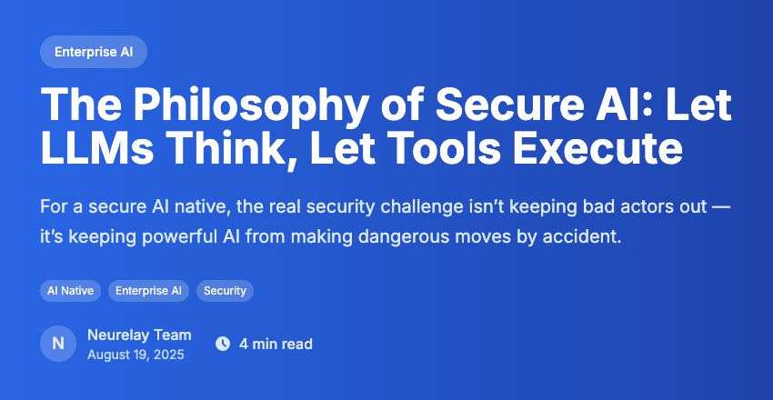 LLM Brain & Tool Hands: Separating Reasoning from Execution